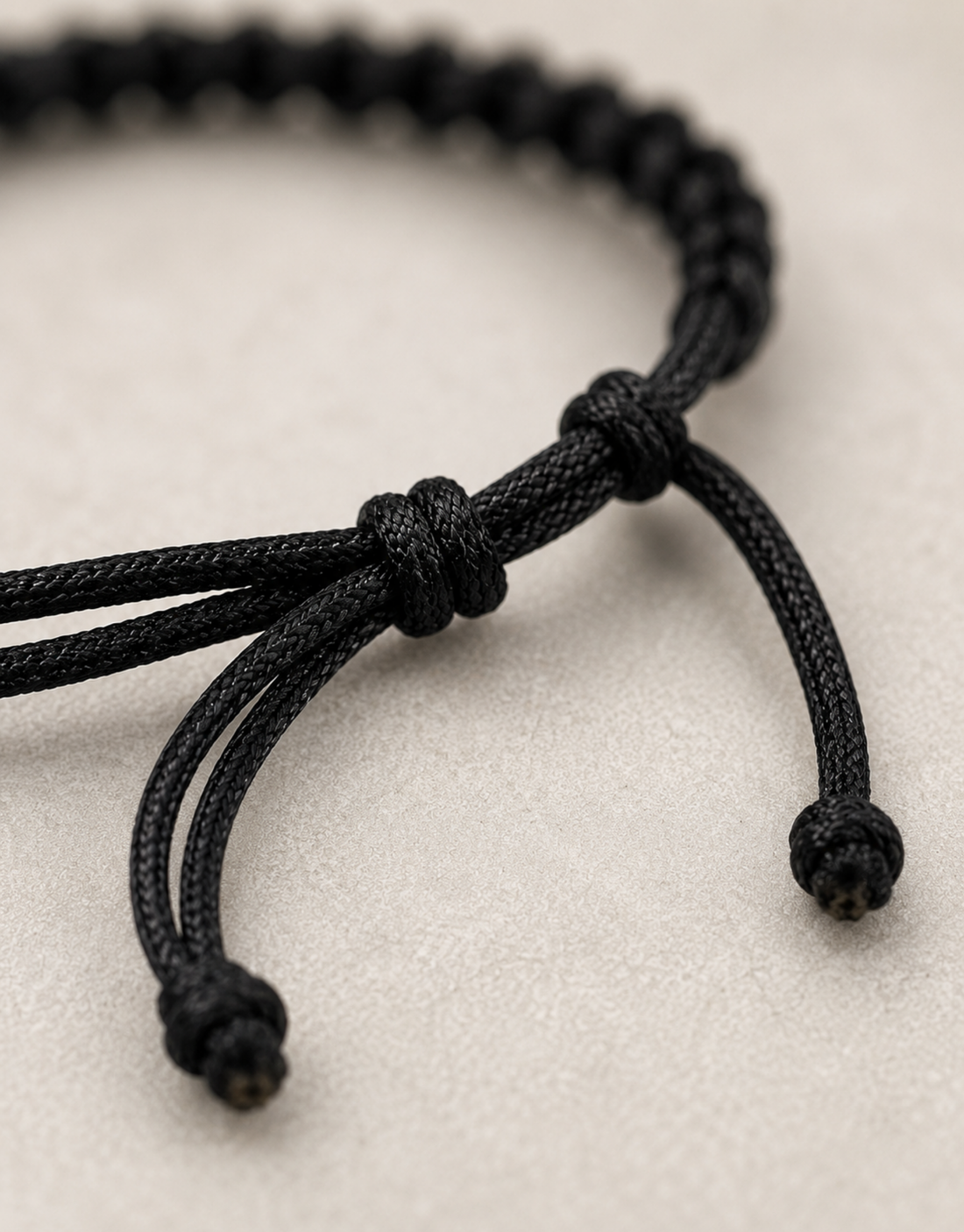 Macrame and paracord bracelets side by side