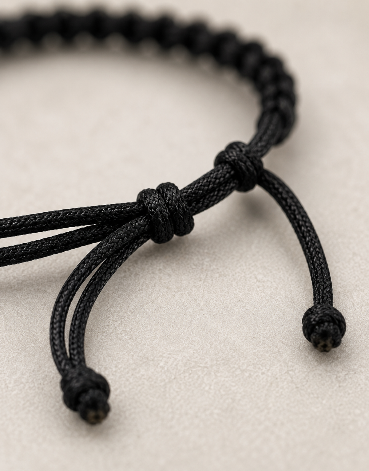 Macrame and paracord bracelets side by side