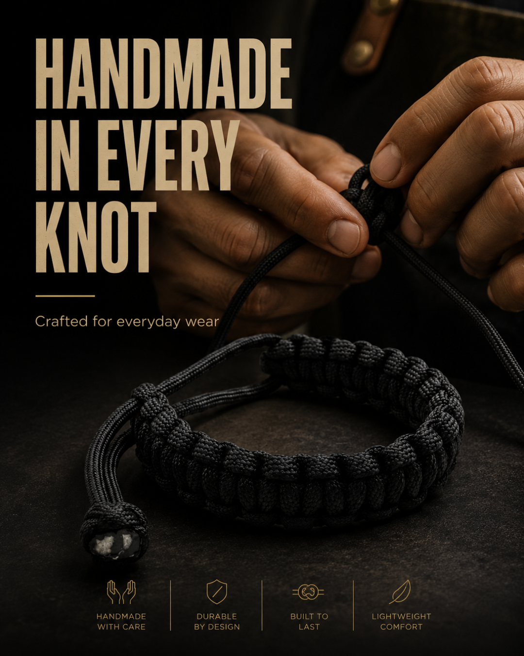 Handmade paracord bracelet as a gift for men in Pakistan