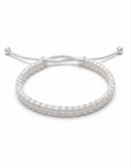 Durr white macrame bracelet, handmade by Giraa in Pakistan