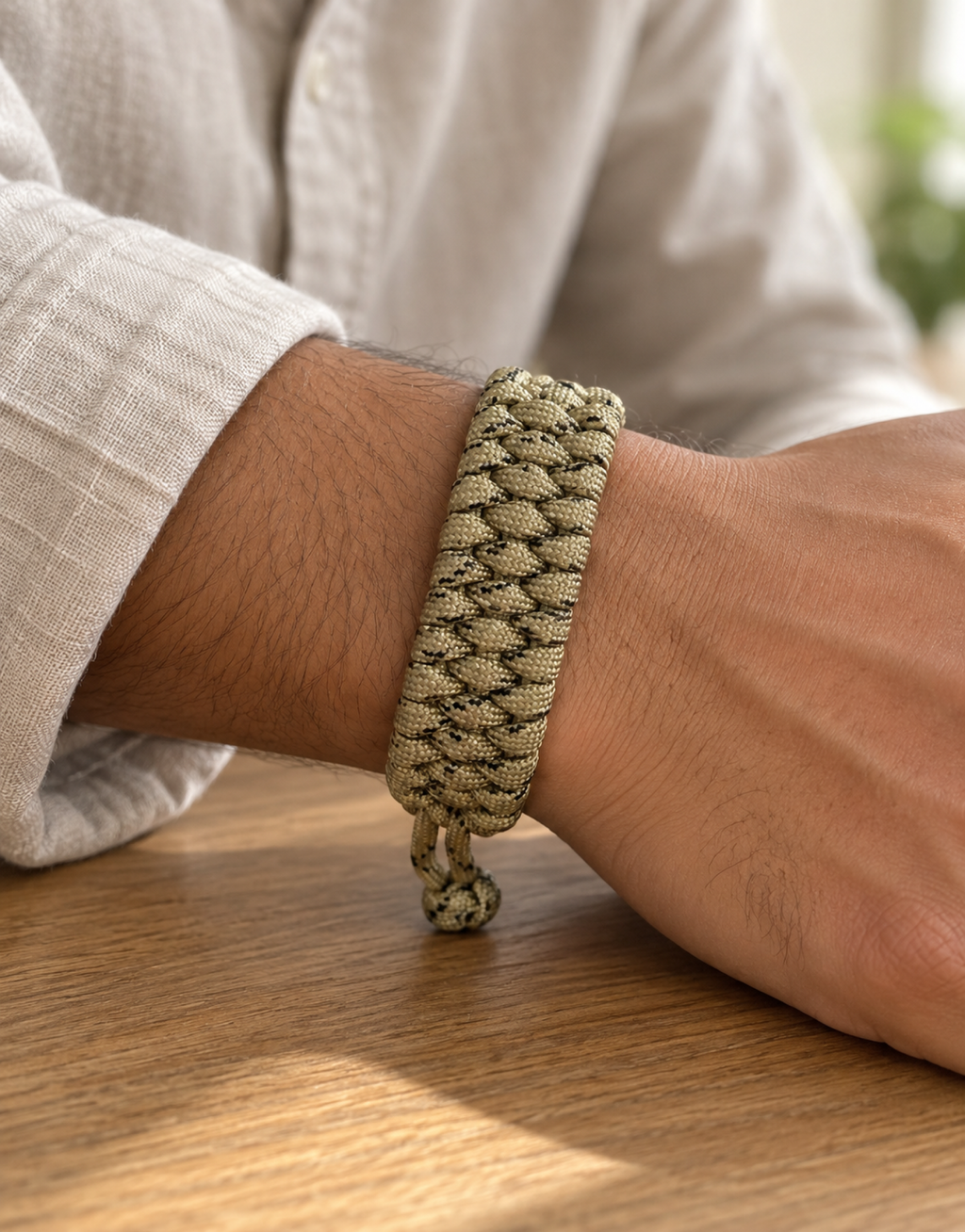 Chhalawa camo bracelet on wrist