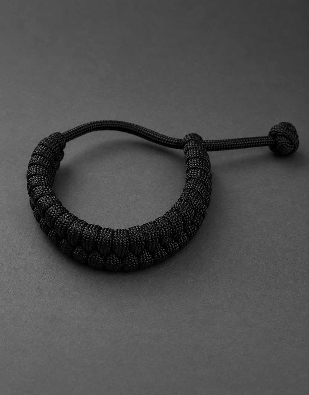 Juft black paracord bracelet dark studio