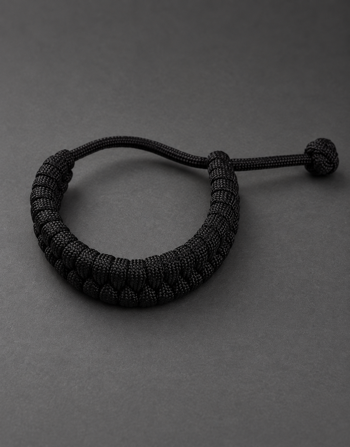 Juft black paracord bracelet dark studio