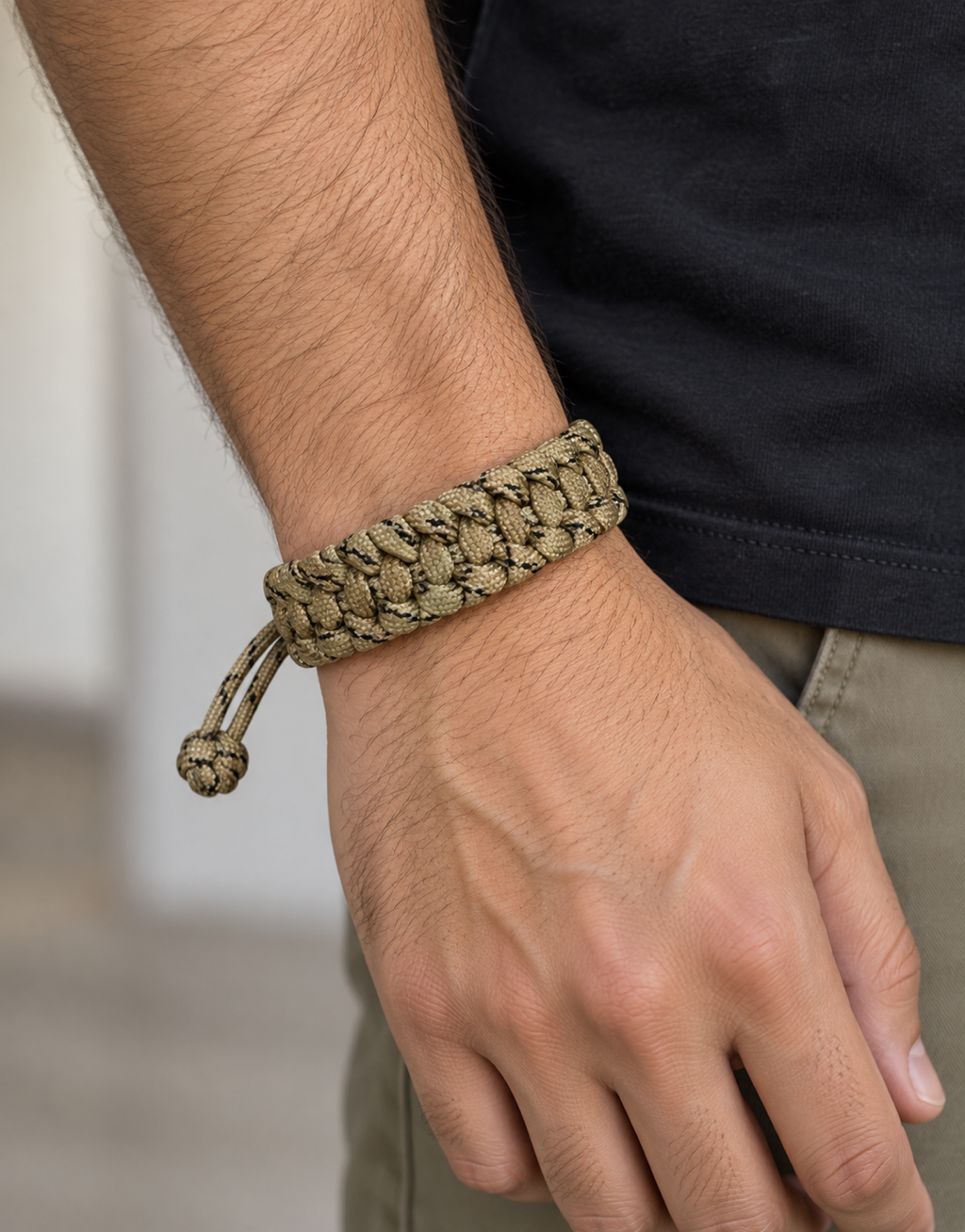 Chhalawa camo bracelet wrist close-up