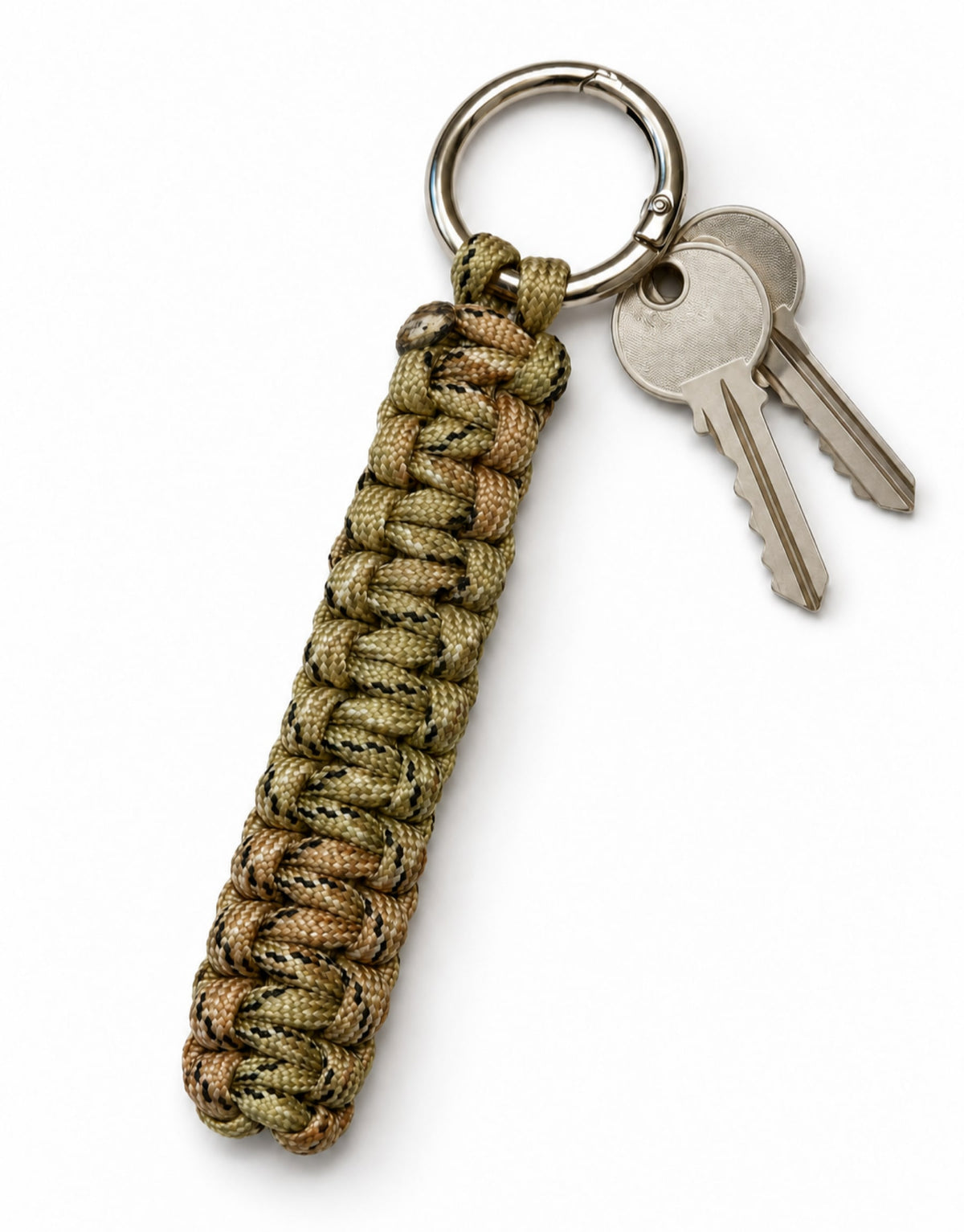 Naag camo cobra paracord keychain with house keys
